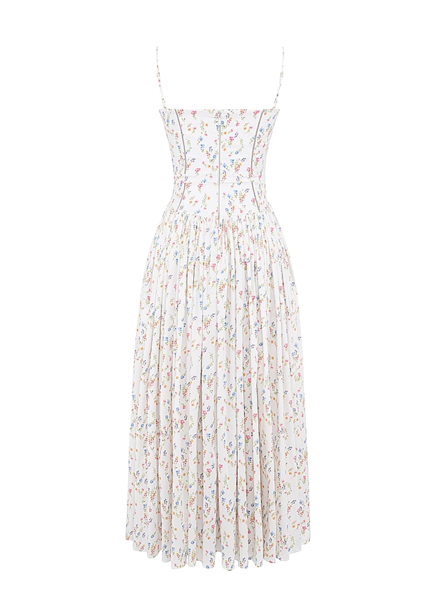 Seraphina Midi Dress - White Floral