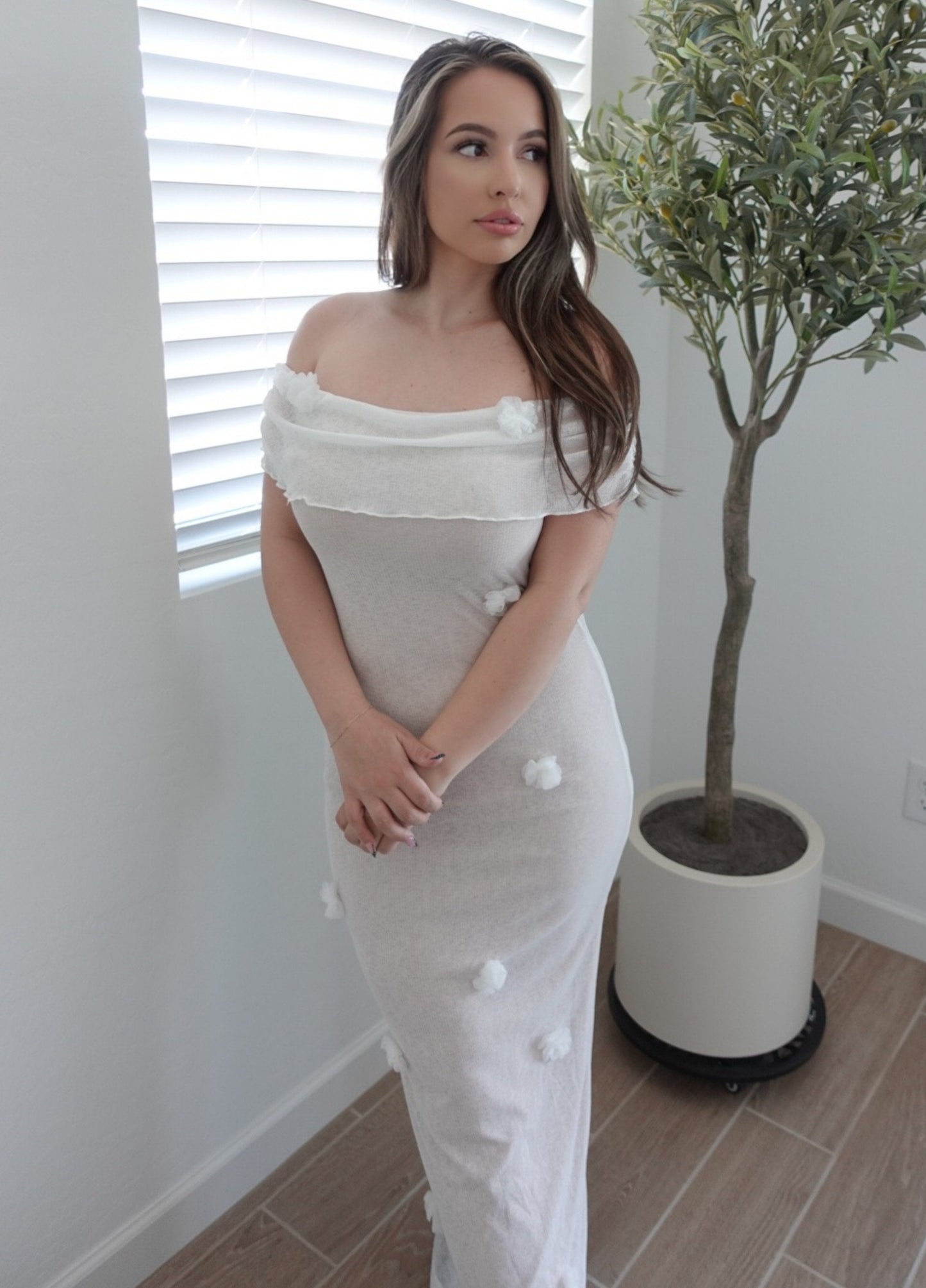 Celestine Knit Maxi Dress - Ivory